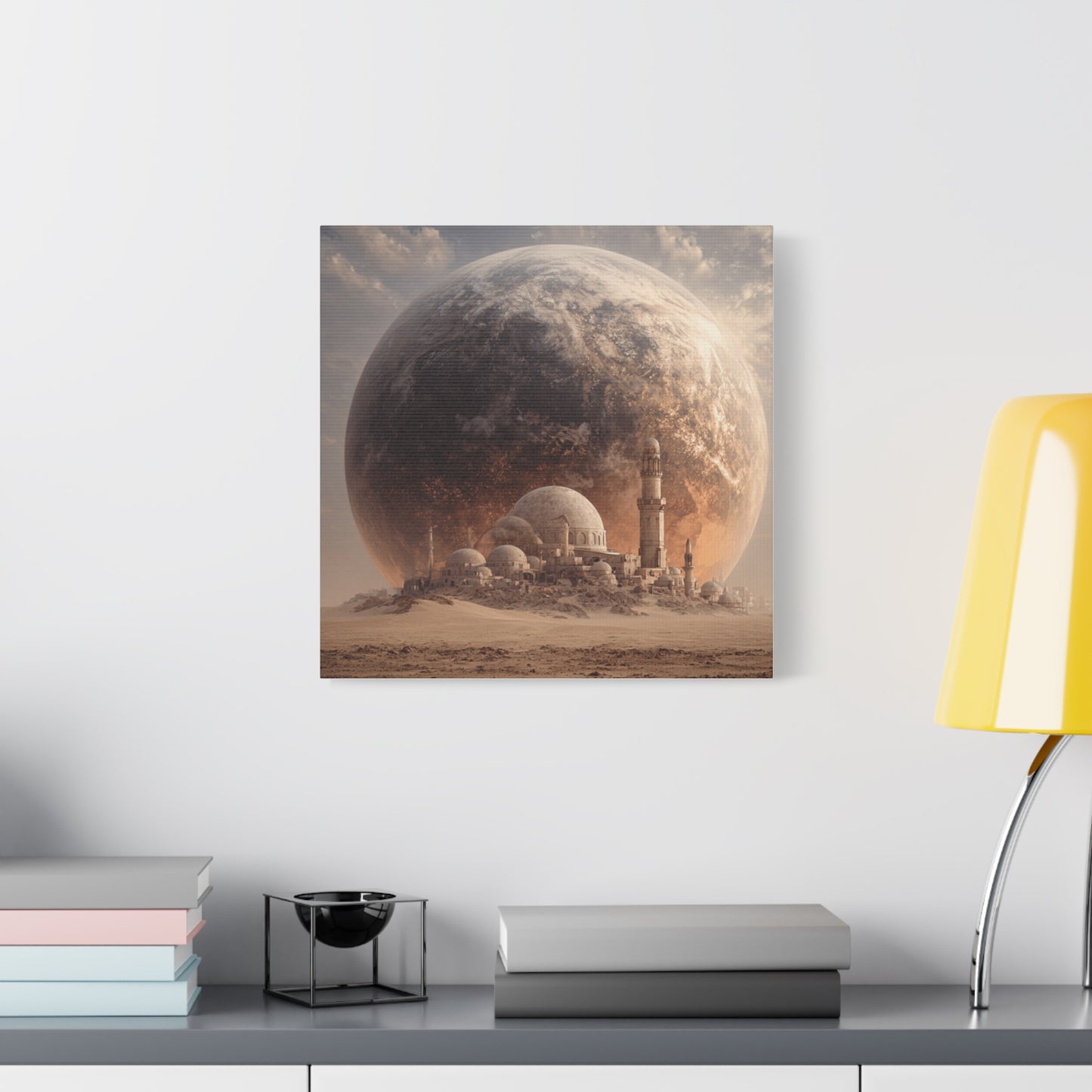 Cosmic Landscape Canvas Art, Wall Decor, Celestial Print, Space Artwork, Home Decoration, Gift for Science Fiction Lovers