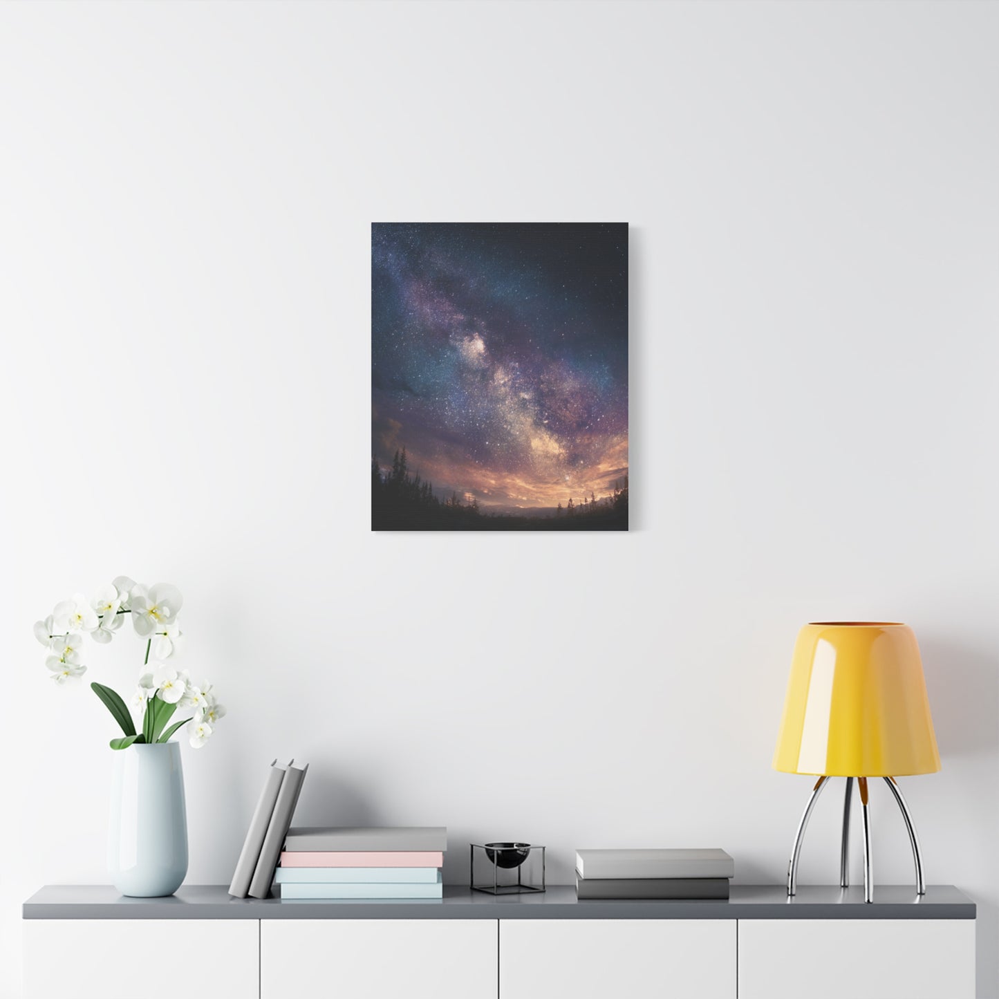 Galactic Night Matte Canvas Print, Cosmic Wall Art for Home Decor, Celestial Decor, Starry Night Art, Space Lover Gift, Bedroom Wall Art