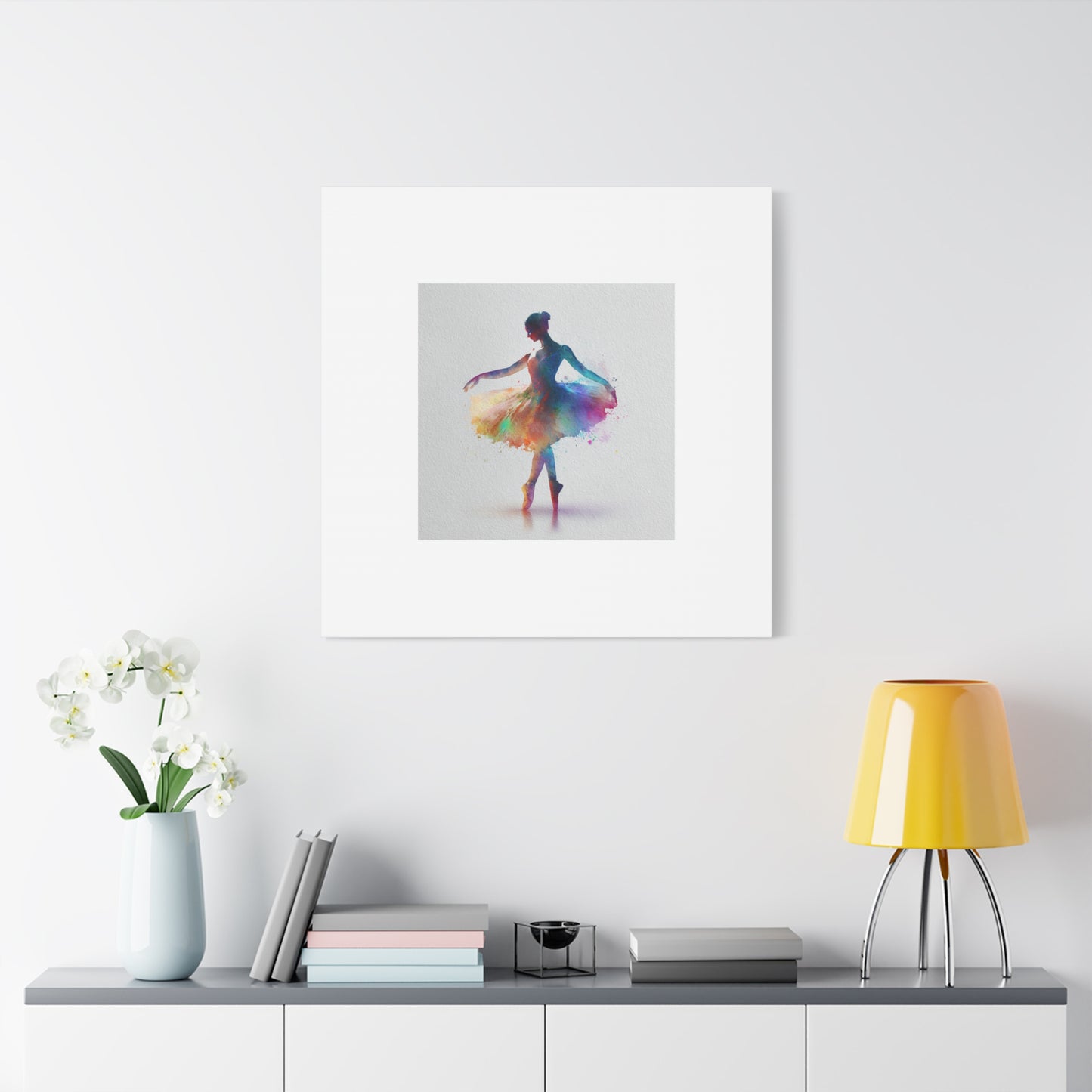 Canvas Print - Beautiful Ballerina with Color Splash - Perfect for a Little Dancer's Room