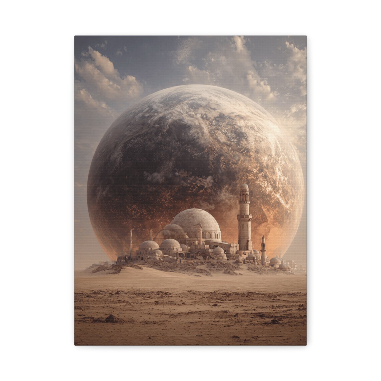 Cosmic Landscape Canvas Art, Wall Decor, Celestial Print, Space Artwork, Home Decoration, Gift for Science Fiction Lovers