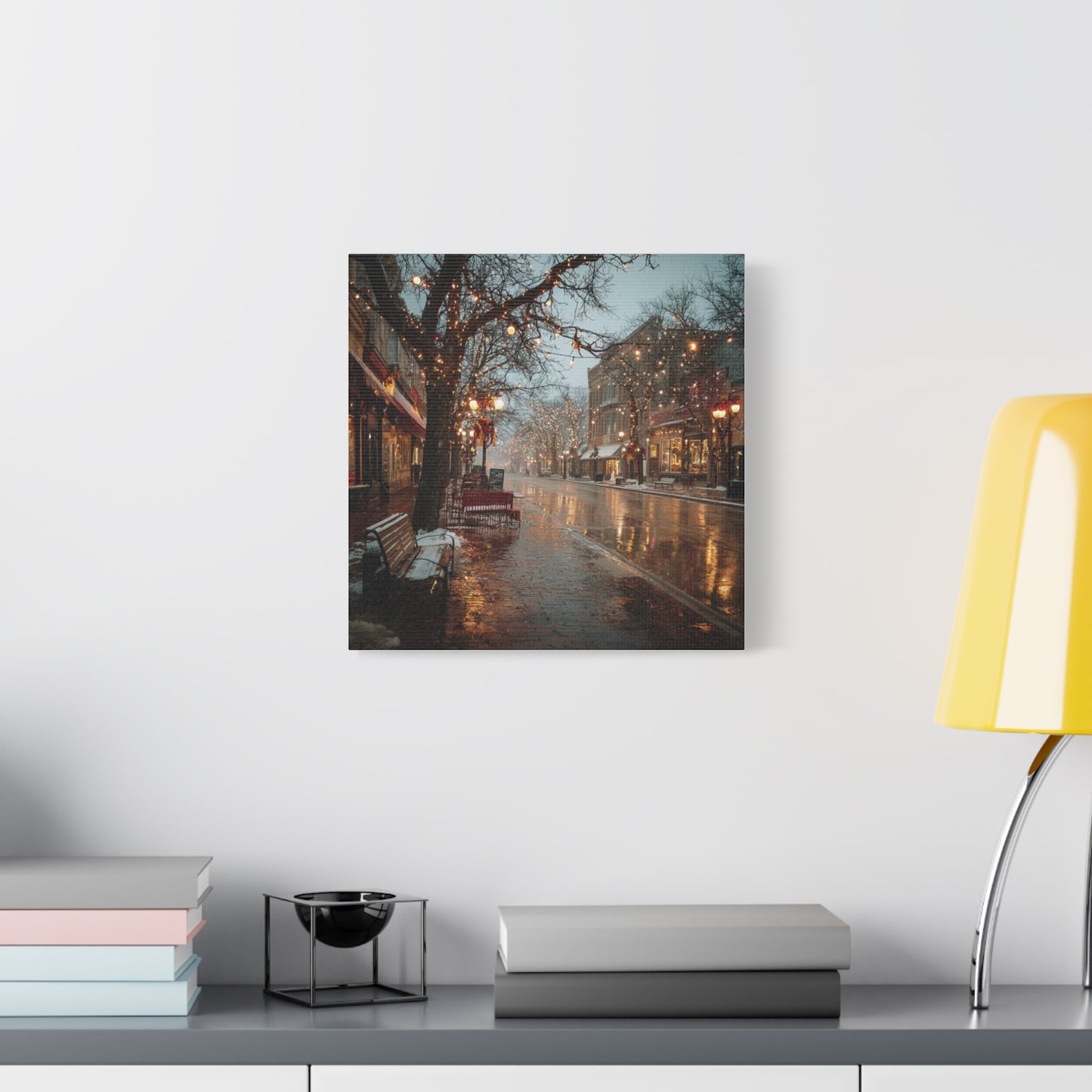 Cozy Winter Canvas Wall Art, Holiday Decor, Home Decoration, Gift for Her, Christmas Vibes, Seasonal Artwork
