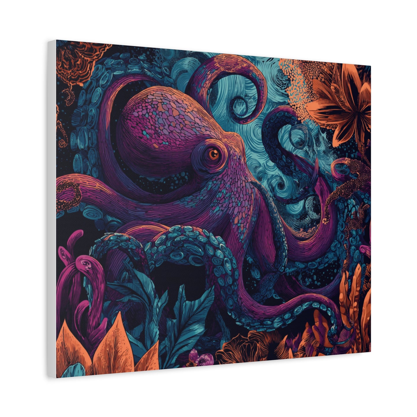 Canvas Wall Art - Colorful Pop Art Style Octopus