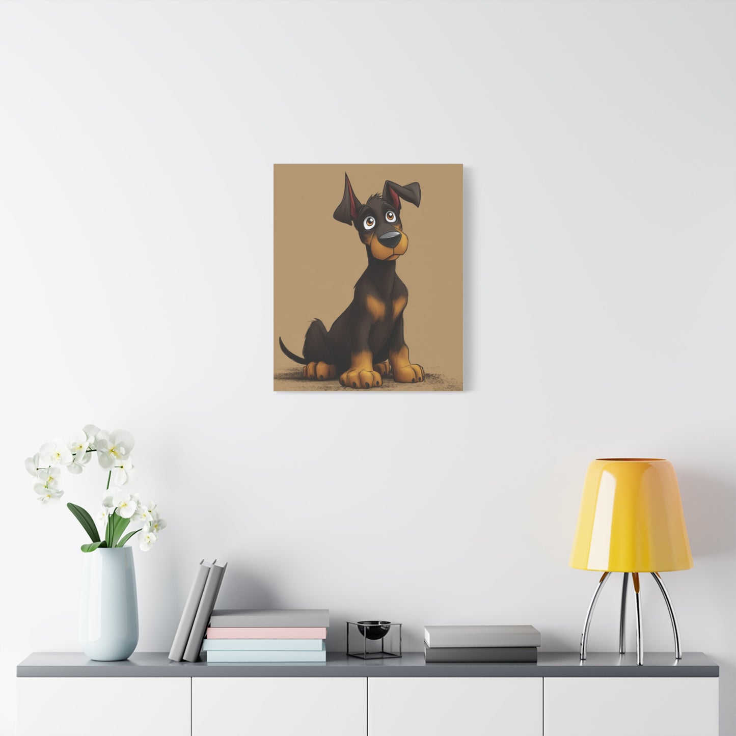 Custom Dog Portrait Canvas, Pet Decor, Dog Lover Gift, Cute Animal Art, Home Wall Art
