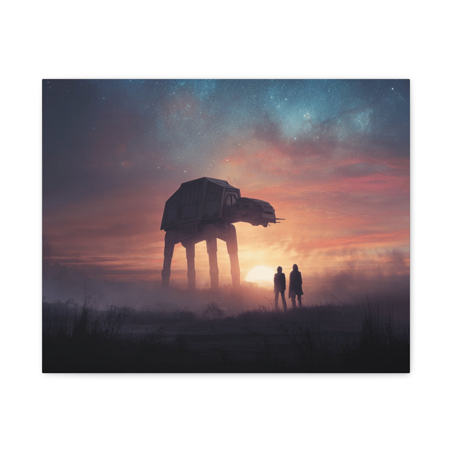 Star Wars Inspired Matte Canvas Art, Sci-Fi Wall Art, Modern Home Decor, Movie Lover Gift, Galactic Artwork