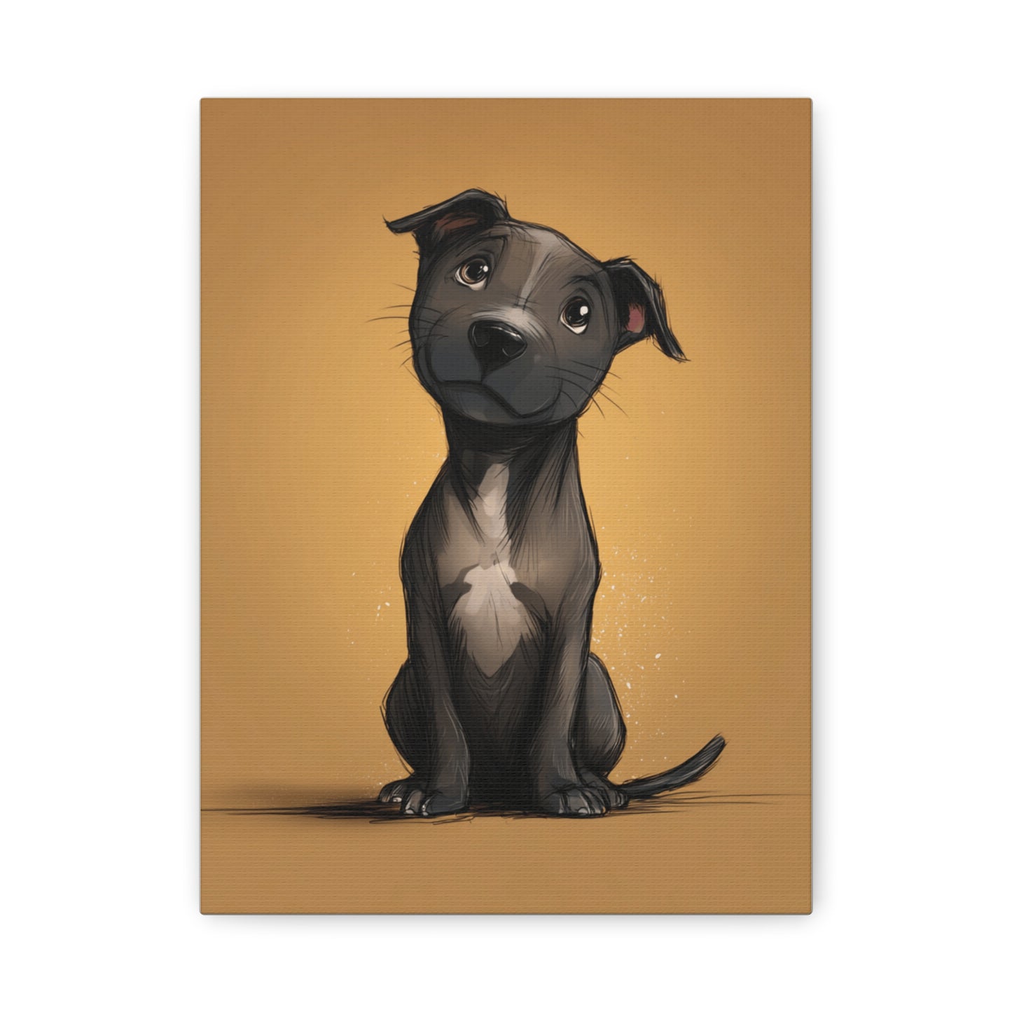 Adorable Dog Art Canvas Print, Perfect for Pet Lovers, Home Décor, Dog Memory, Gift for Animal Lovers, Unique Wall Art