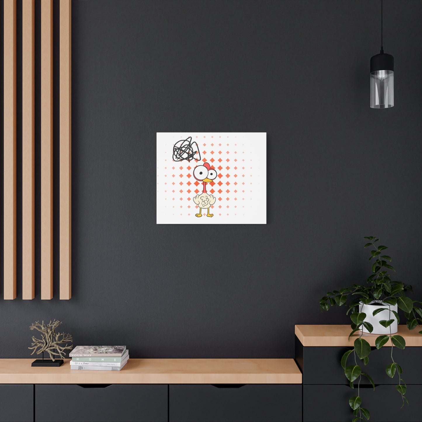 Whimsical Chicken Canvas Wall Art