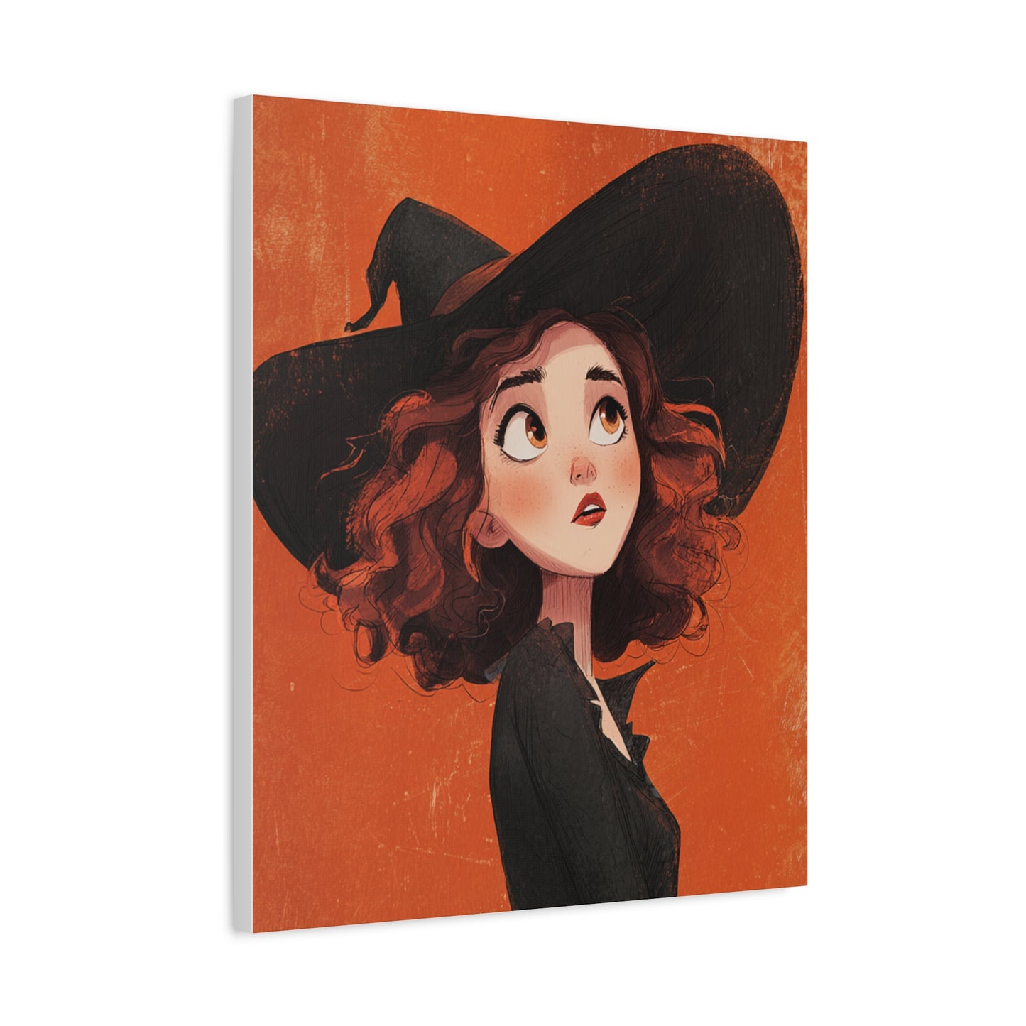 Whimsical Witch Canvas Print, Halloween Decor, Art for Home, Gift for Witches, Fall Wall Art, Magic Lover's Gift