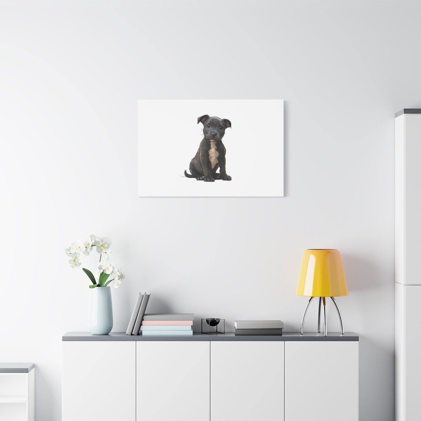 Dog Portrait Canvas Wall Art, Pet Lover Gift, Home Decor, Puppy Artwork, Animal Lover Canvas, Pet Memorial