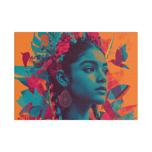 Vibrant Stretched Canvas Art Print, Colorful Wall Decor, Boho Home Decor, Unique Artwork, Gift for Art Lovers
