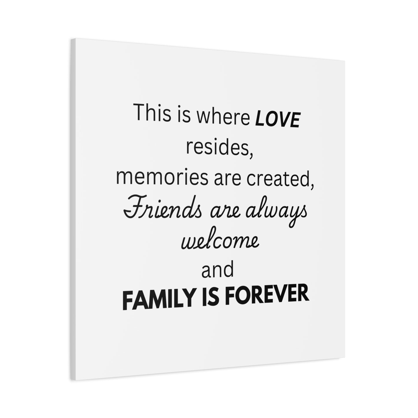 Love Family Canvas Artwork