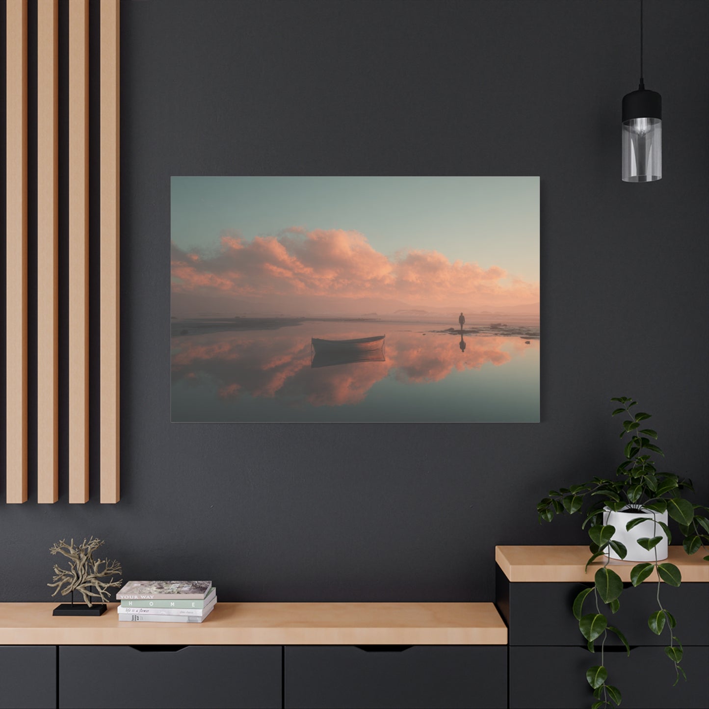 Serene Landscape Canvas Art Print, Coastal Decor, Home Bedroom Wall Art, Inspirational Wall Décor, Gift for Nature Lovers