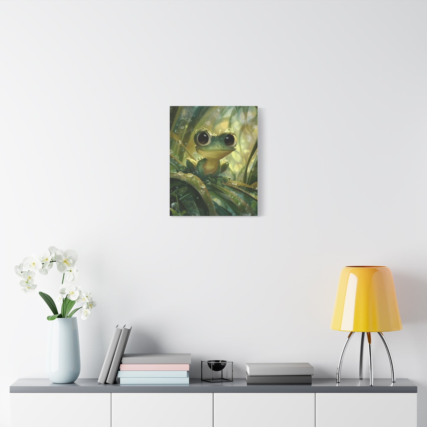 Whimsical Frog Wall Art Print, Nature Decor, Kids Room, Animal Lover Gift, Playful Home Decor, Nursery Wall Art