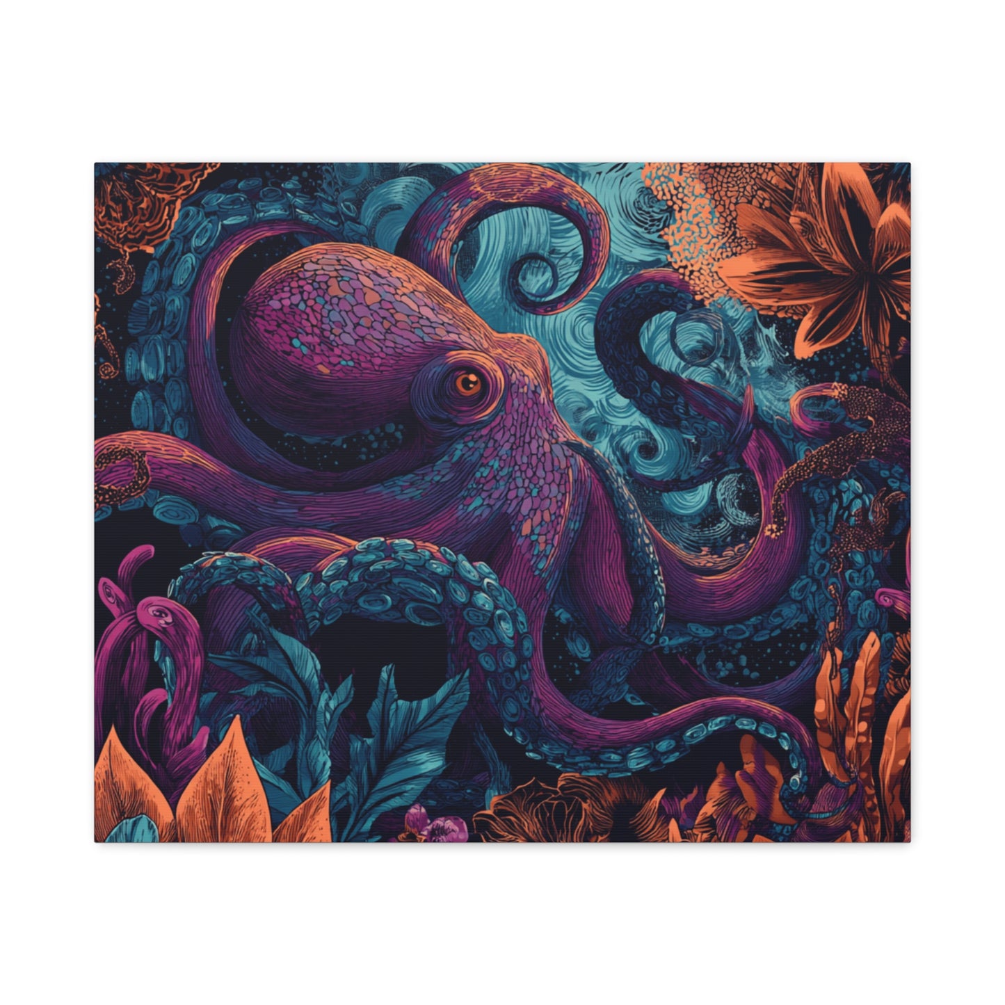Canvas Wall Art - Colorful Pop Art Style Octopus