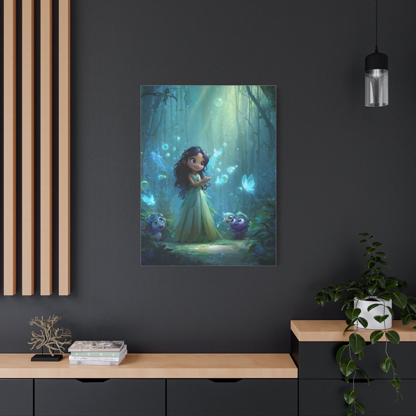 Whimsical Fairy Tale Canvas Wall Art, Enchanted Forest Decor, Fantasy Children's Room Wall Art, Magical Gift for Kids, Home Decor