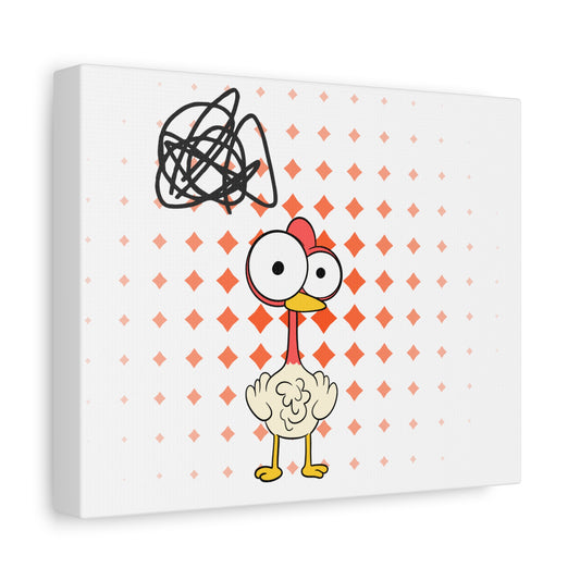Whimsical Chicken Canvas Wall Art