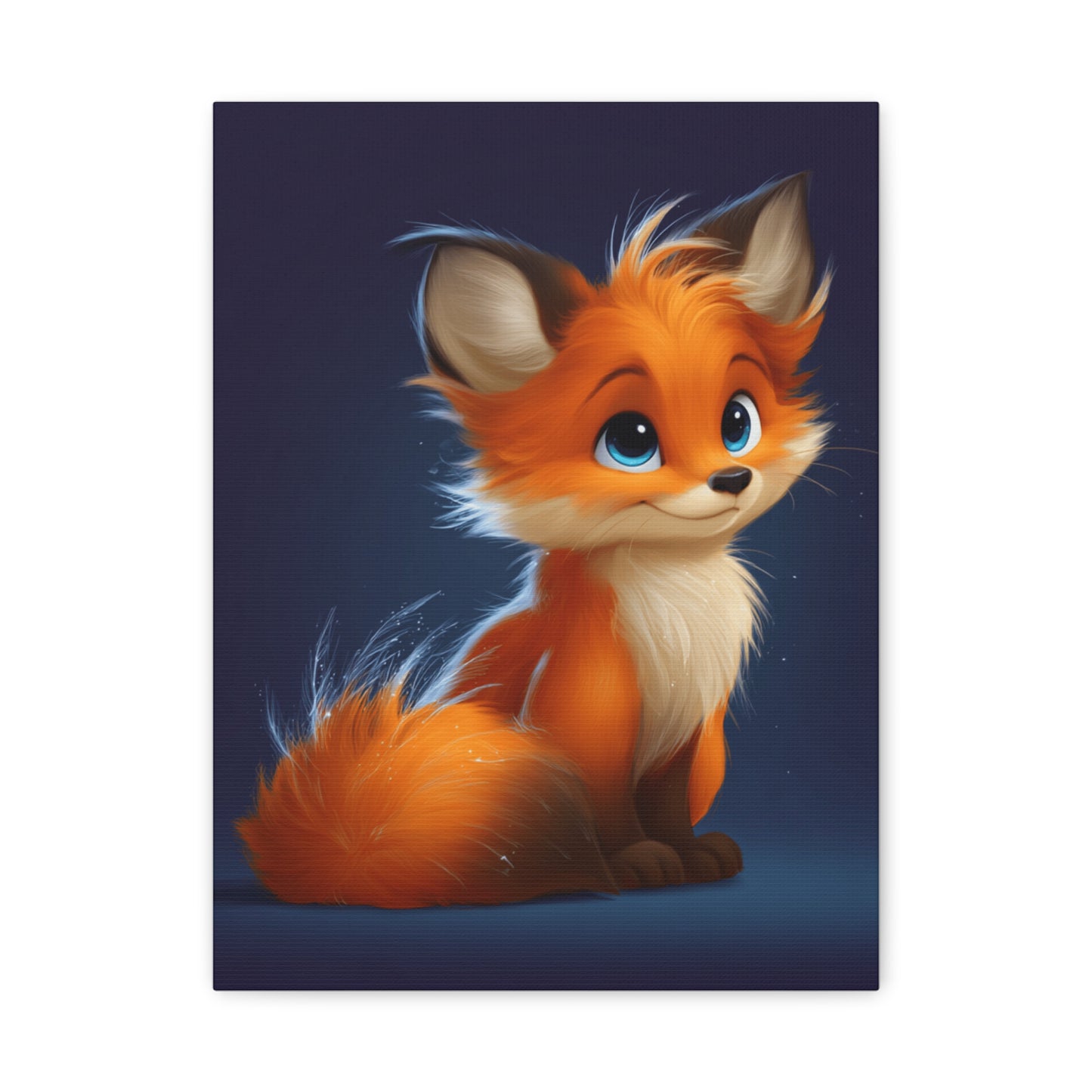 Whimsical Fox Canvas Art Print, Cute Wall Decor, Animal Lover Gift, Children's Room Decor, Nursery Wall Art, Fox Artwork