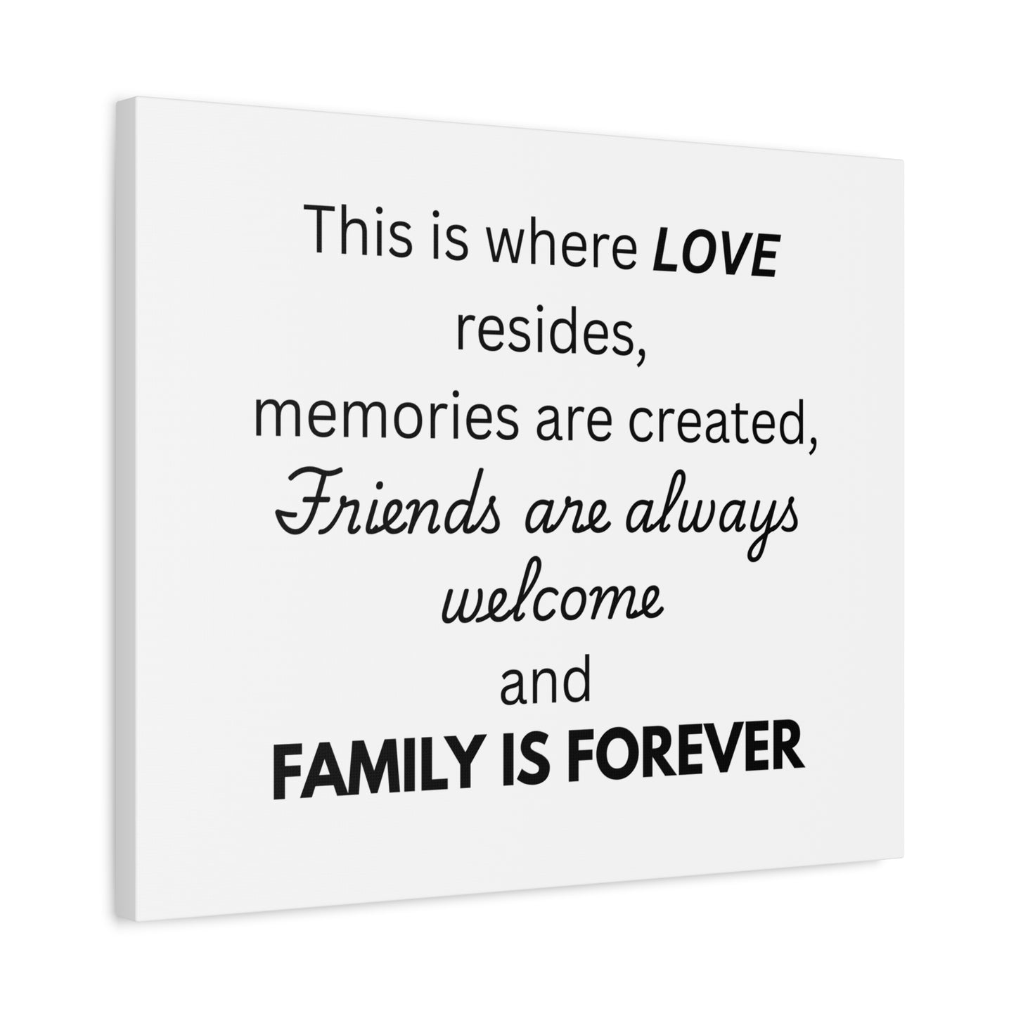 Love Family Canvas Artwork