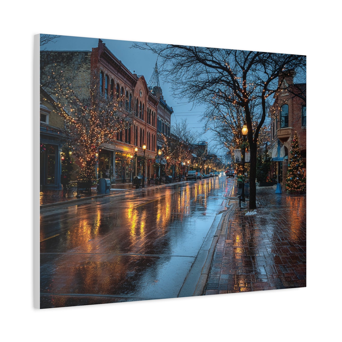 Canvas Print Winter Scene Holland Michigan Christmas