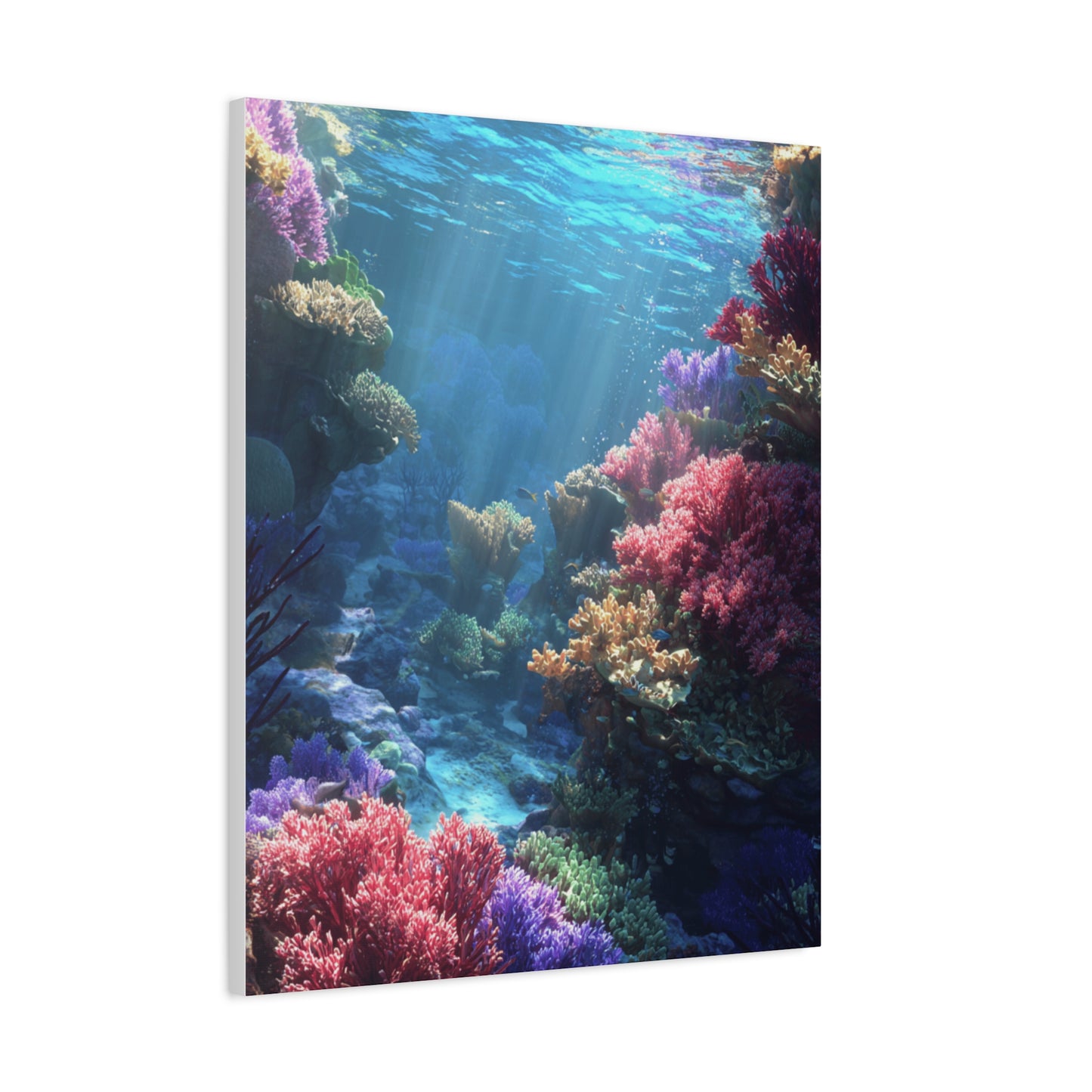 Vibrant Coral Reef Canvas Art, Underwater Decor, Ocean Wall Art, Beach House Decor, Gift for Ocean Lovers
