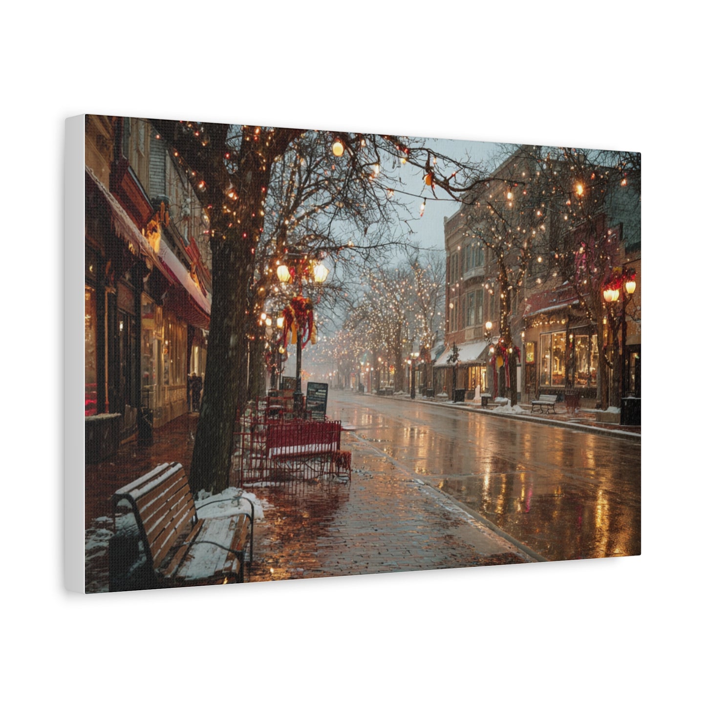 Cozy Winter Canvas Wall Art, Holiday Decor, Home Decoration, Gift for Her, Christmas Vibes, Seasonal Artwork