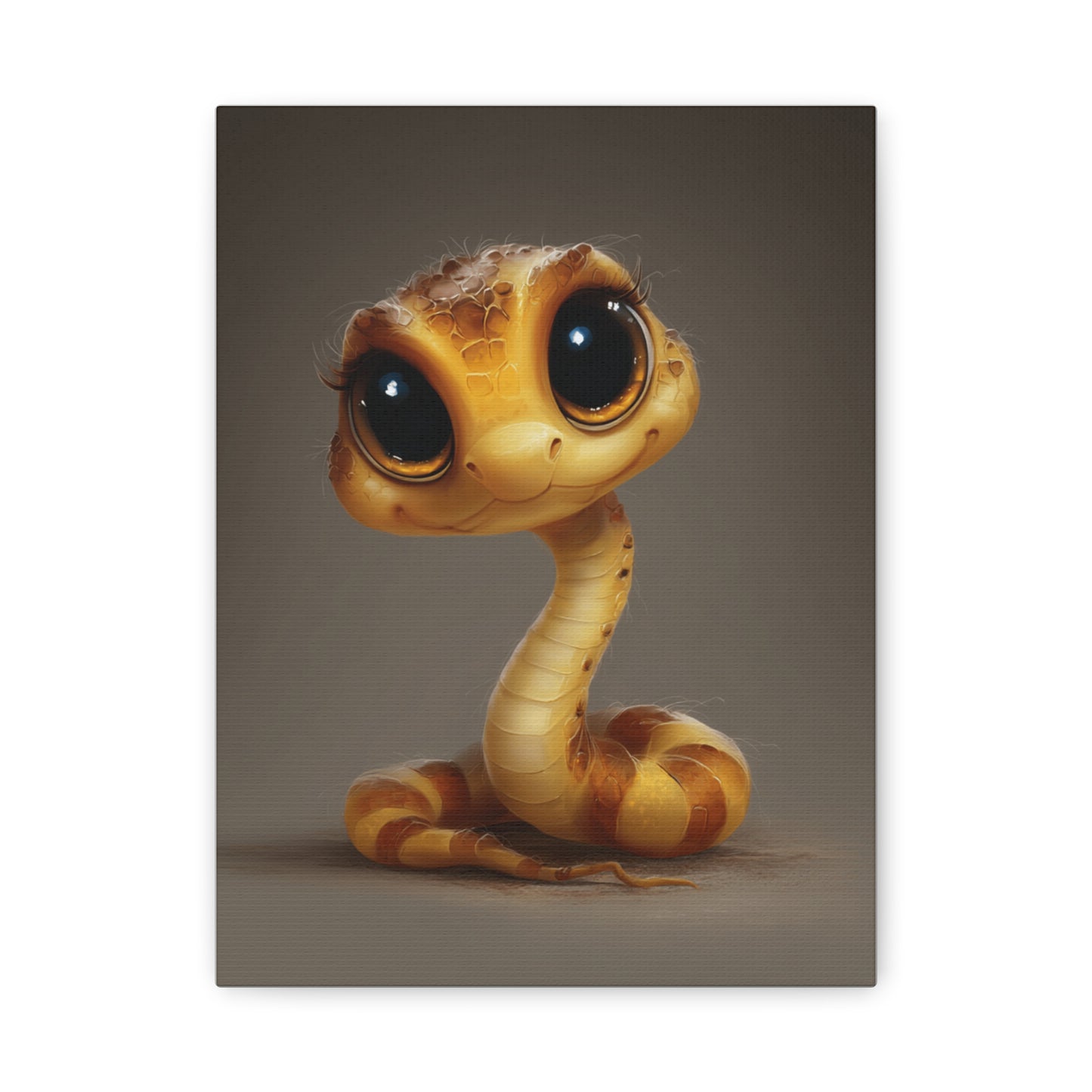 Whimsical Snake Canvas Art, Cute Animal Decor, Kids Room Wall Art, Gift for Animal Lovers, Unique Home Decoration