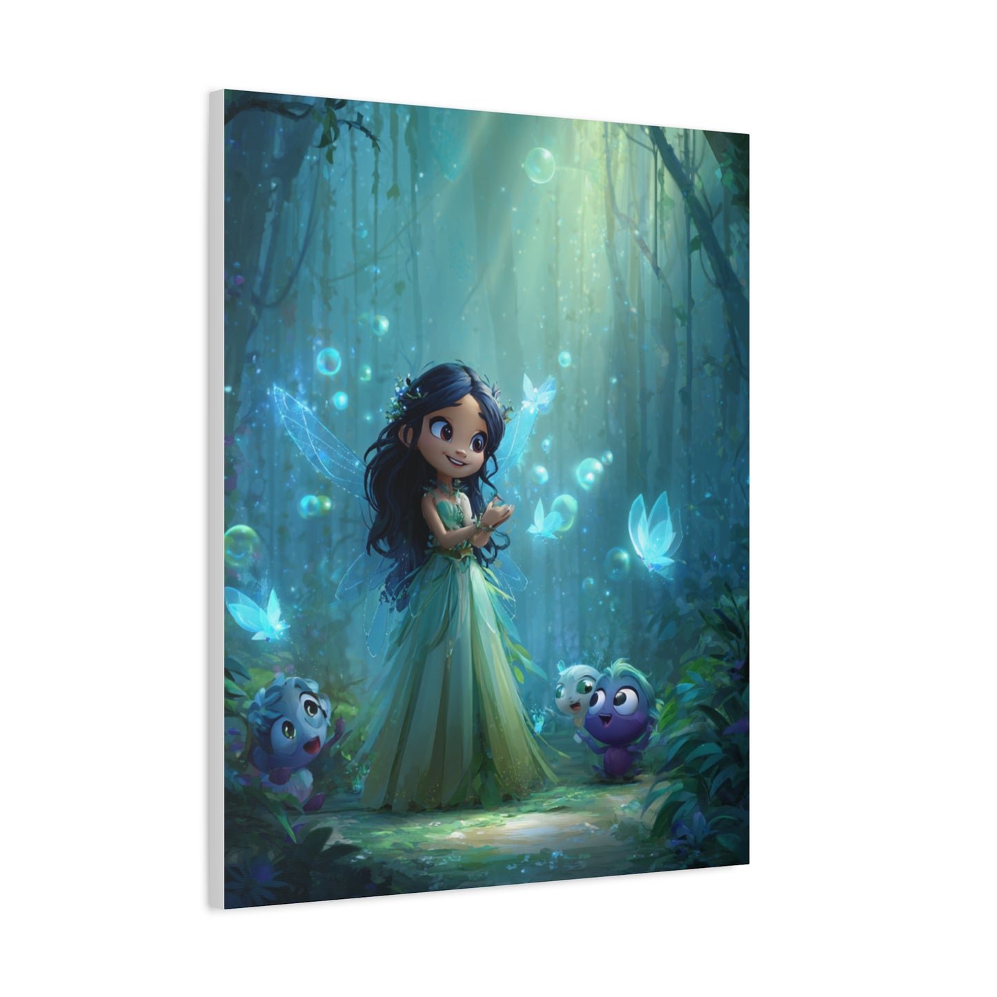 Whimsical Fairy Tale Canvas Wall Art, Enchanted Forest Decor, Fantasy Children's Room Wall Art, Magical Gift for Kids, Home Decor