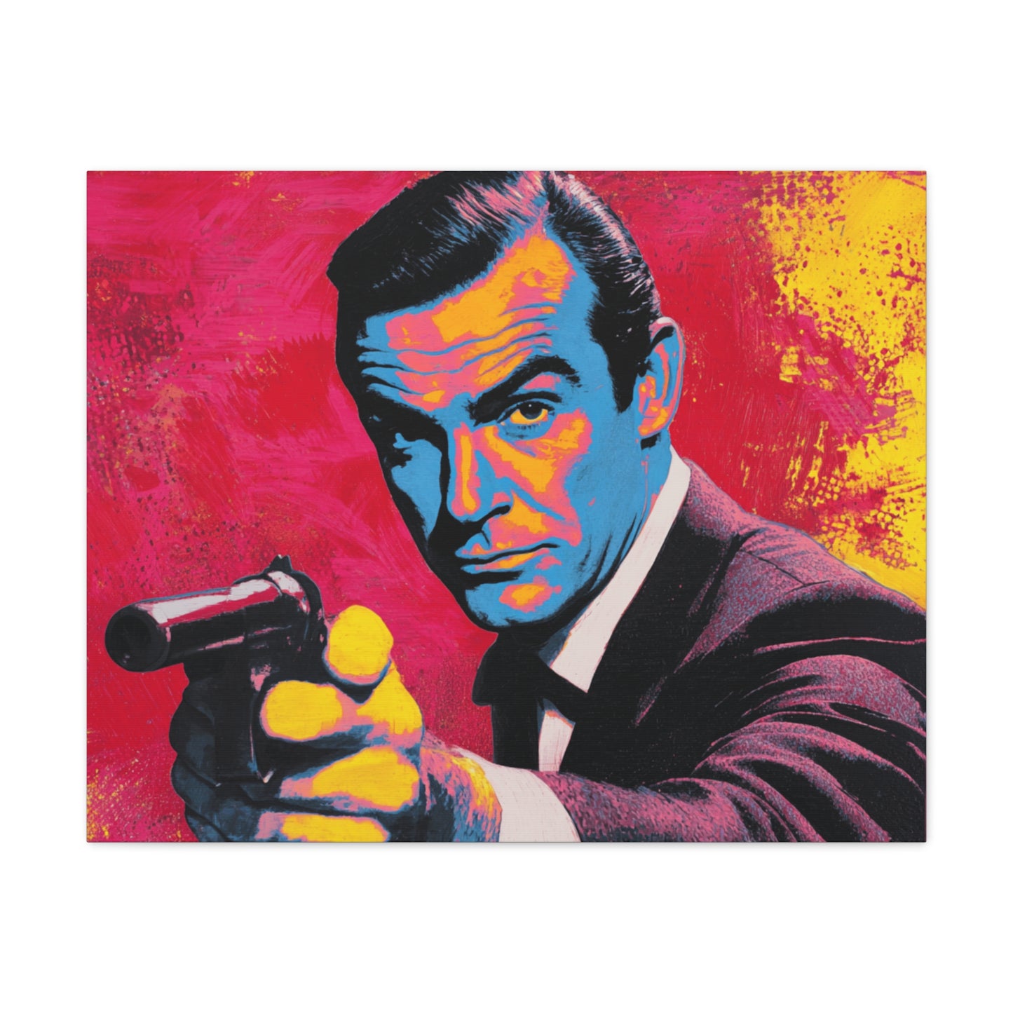 Vibrant Retro Canvas Art, Pop Culture Wall Decor, 60s Inspired Artwork, Unique Gift for Movie Lovers, Home Decoration