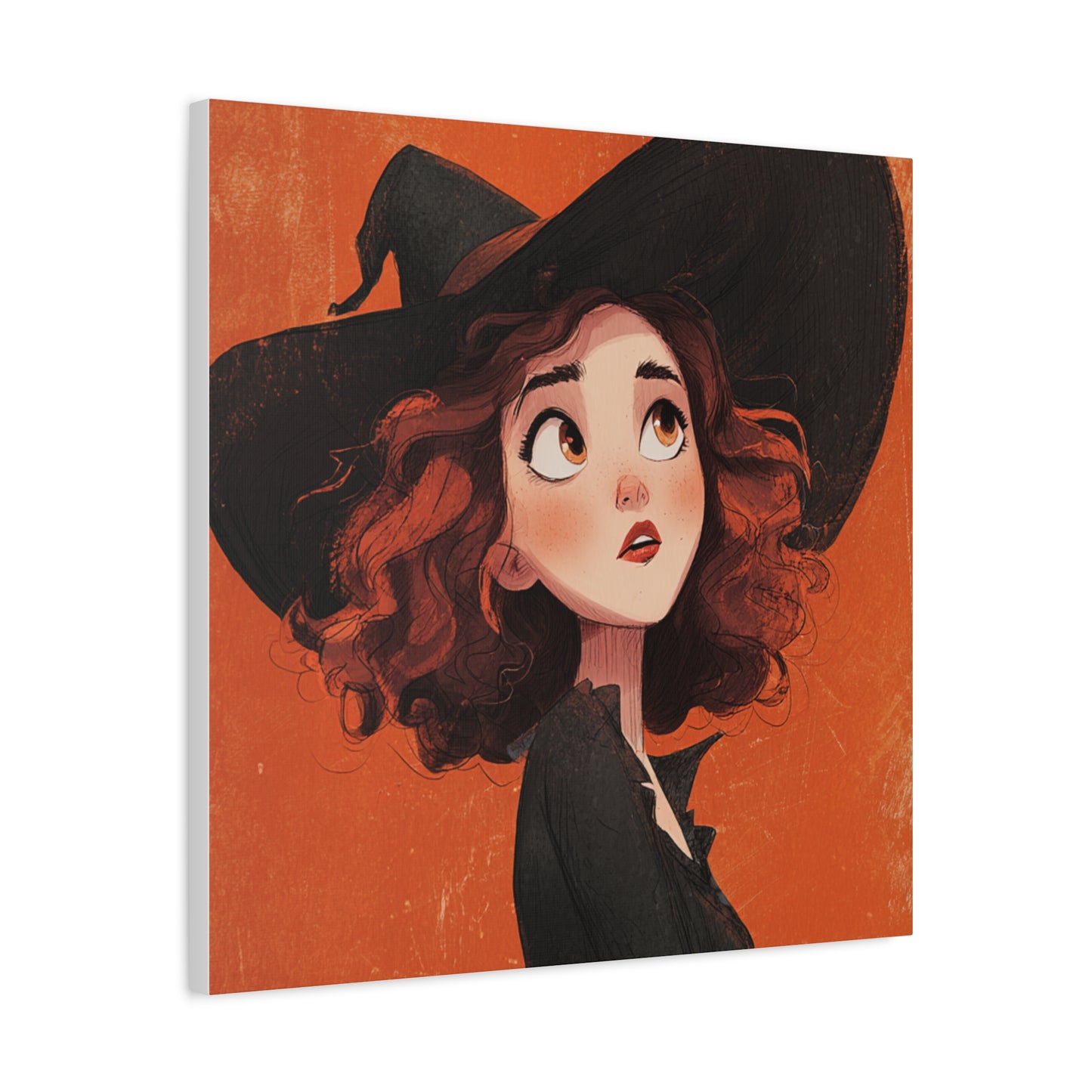 Whimsical Witch Canvas Print, Halloween Decor, Art for Home, Gift for Witches, Fall Wall Art, Magic Lover's Gift