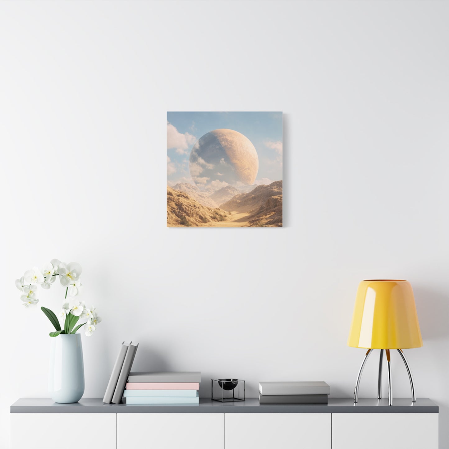 Stretched Canvas Wall Art - Dreamy Planet Landscape, Home Decor, Gallery Wall, Gift for Space Lovers, Nature Theme