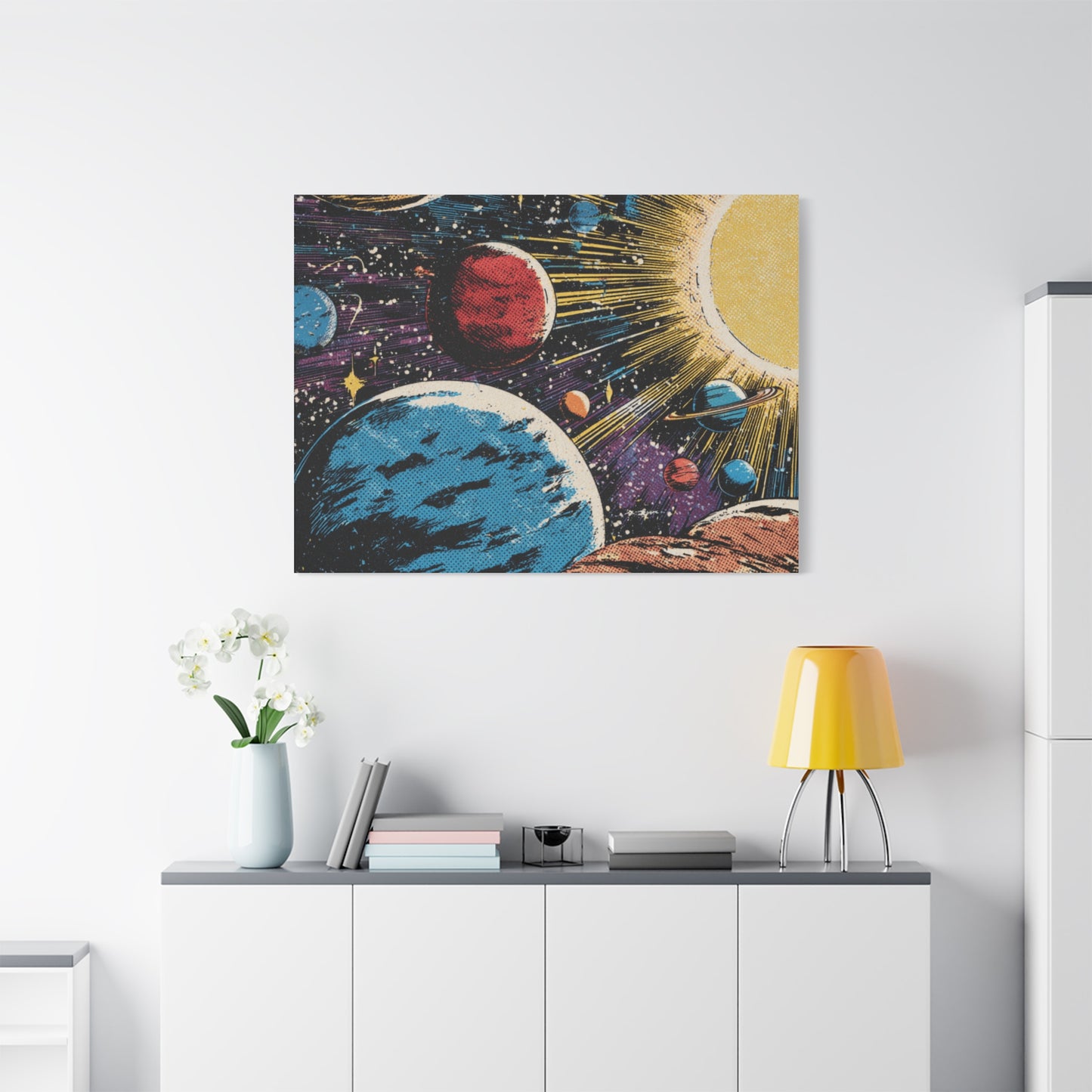 Canvas Print - Comic Book Style Planets