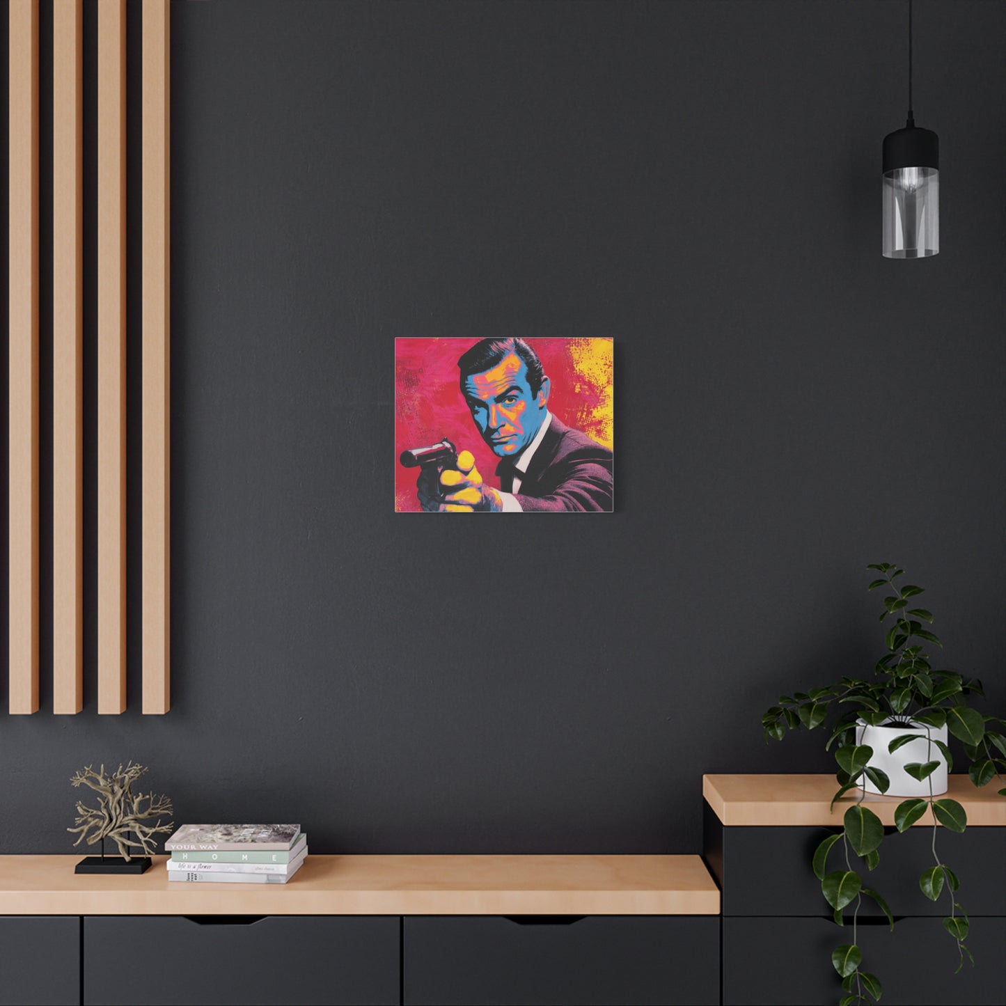 Vibrant Retro Canvas Art, Pop Culture Wall Decor, 60s Inspired Artwork, Unique Gift for Movie Lovers, Home Decoration
