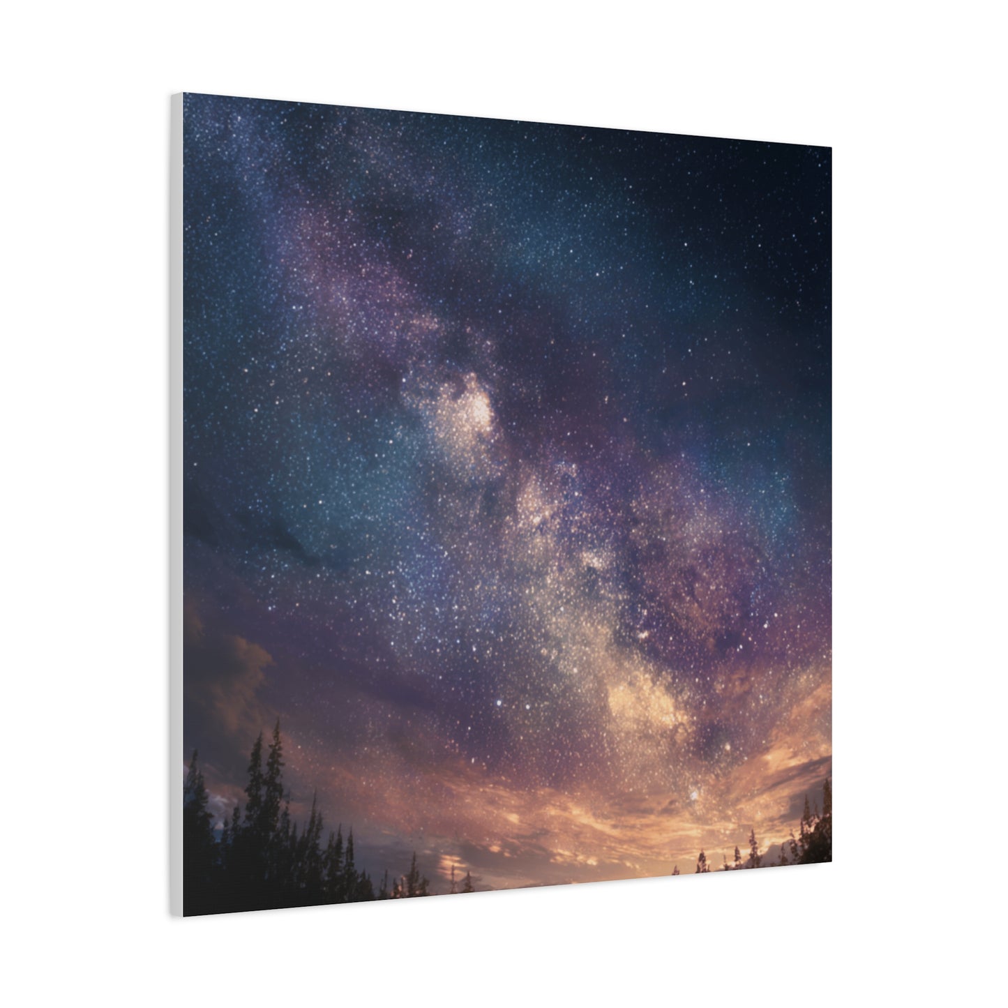 Galactic Night Matte Canvas Print, Cosmic Wall Art for Home Decor, Celestial Decor, Starry Night Art, Space Lover Gift, Bedroom Wall Art