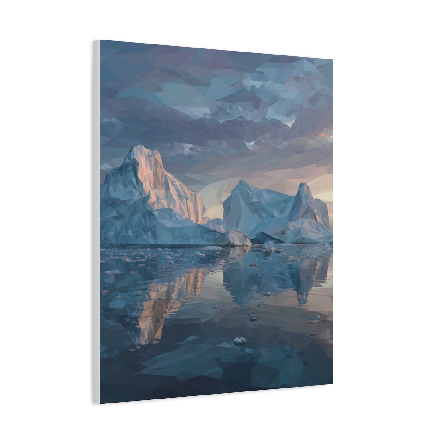 Stretched Canvas Art Print, Geometric Landscape Wall Decor, Minimalist Home Accent, Nature-Inspired Artwork, Unique Gift Idea