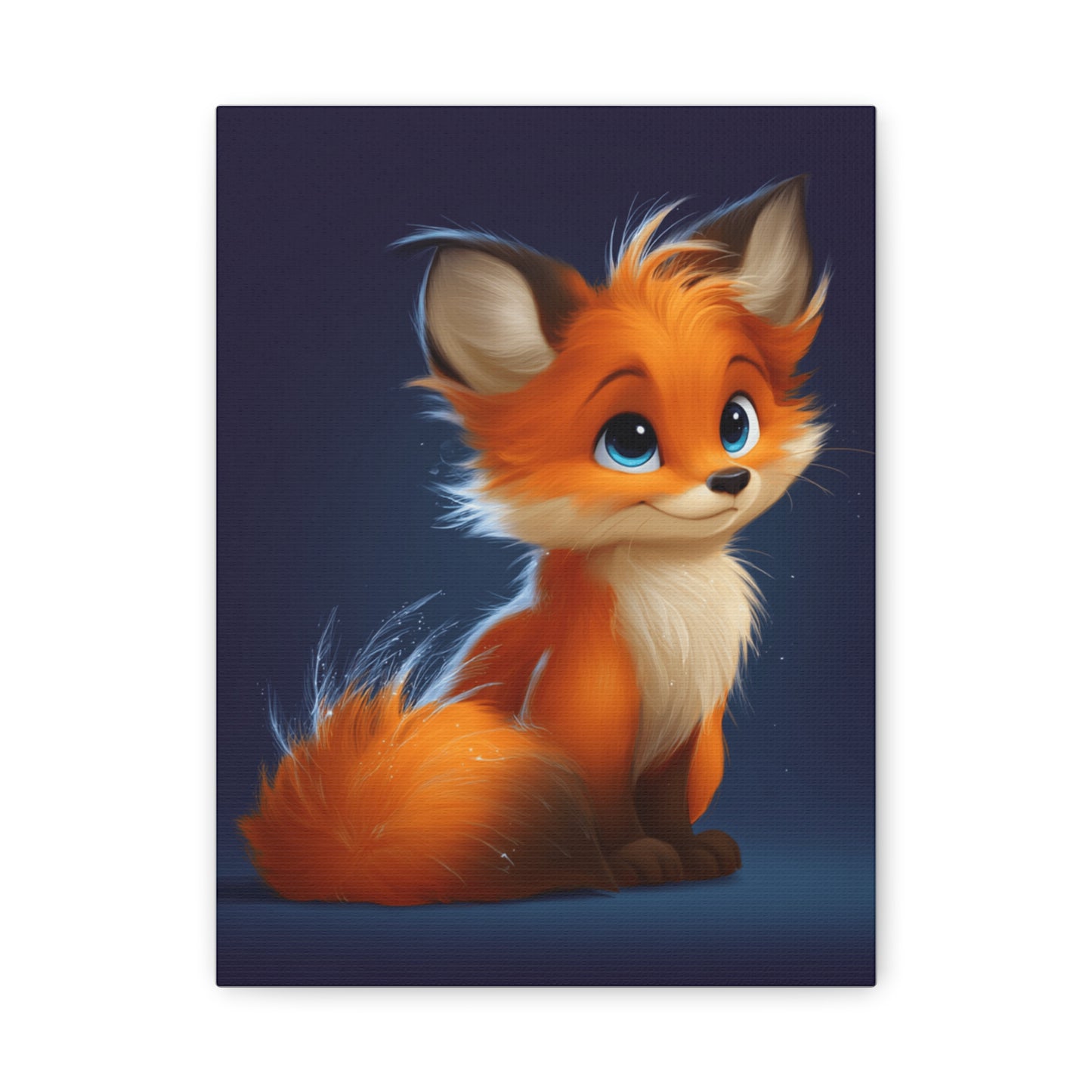 Whimsical Fox Canvas Art Print, Cute Wall Decor, Animal Lover Gift, Children's Room Decor, Nursery Wall Art, Fox Artwork