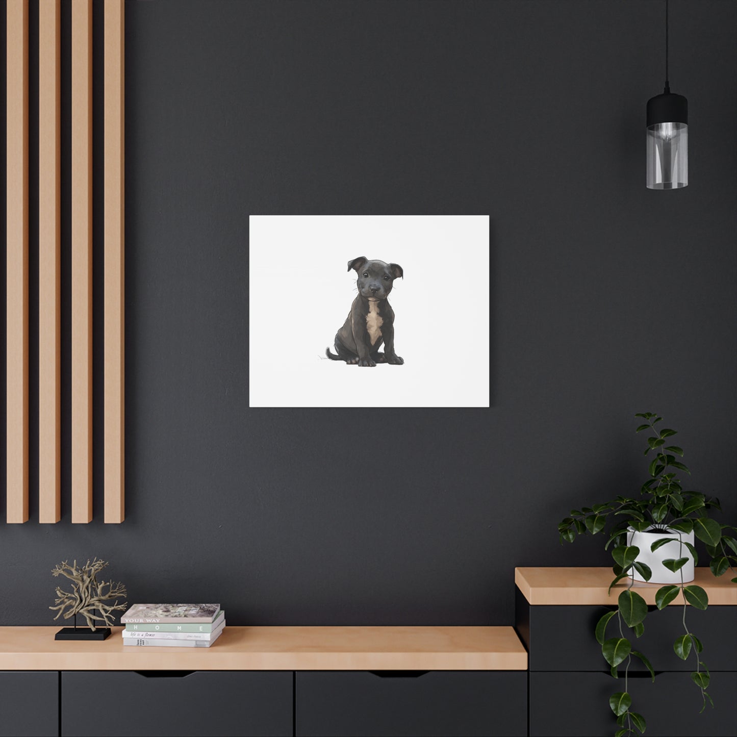 Dog Portrait Canvas Wall Art, Pet Lover Gift, Home Decor, Puppy Artwork, Animal Lover Canvas, Pet Memorial