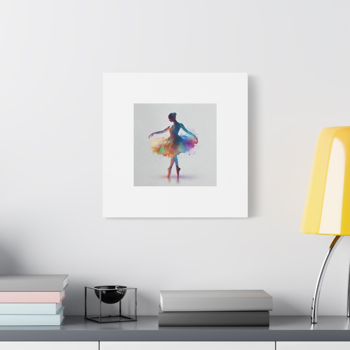 Canvas Print - Beautiful Ballerina with Color Splash - Perfect for a Little Dancer's Room