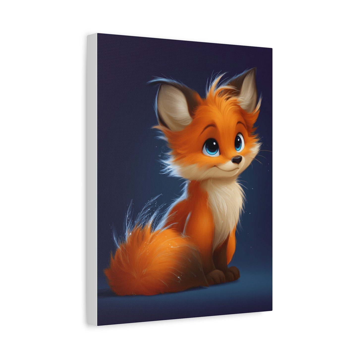 Whimsical Fox Canvas Art Print, Cute Wall Decor, Animal Lover Gift, Children's Room Decor, Nursery Wall Art, Fox Artwork