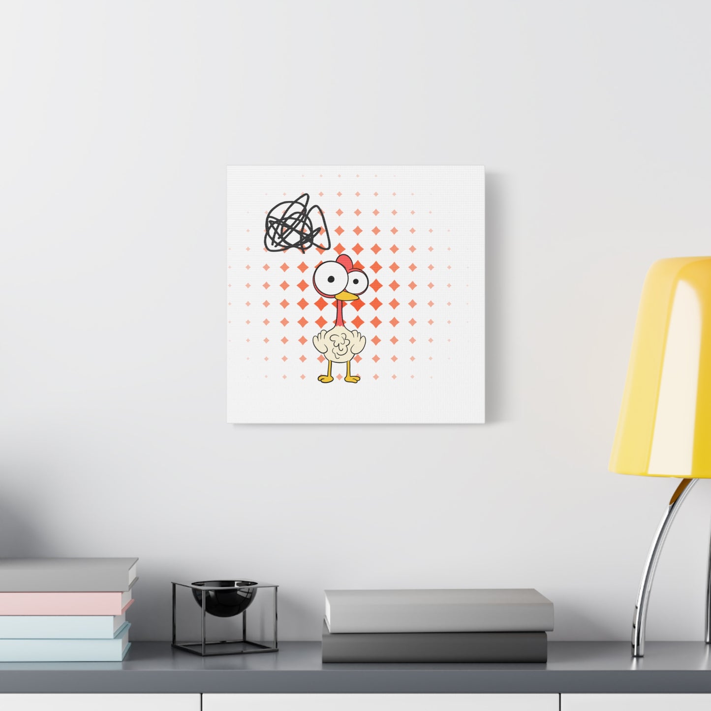 Whimsical Chicken Canvas Wall Art