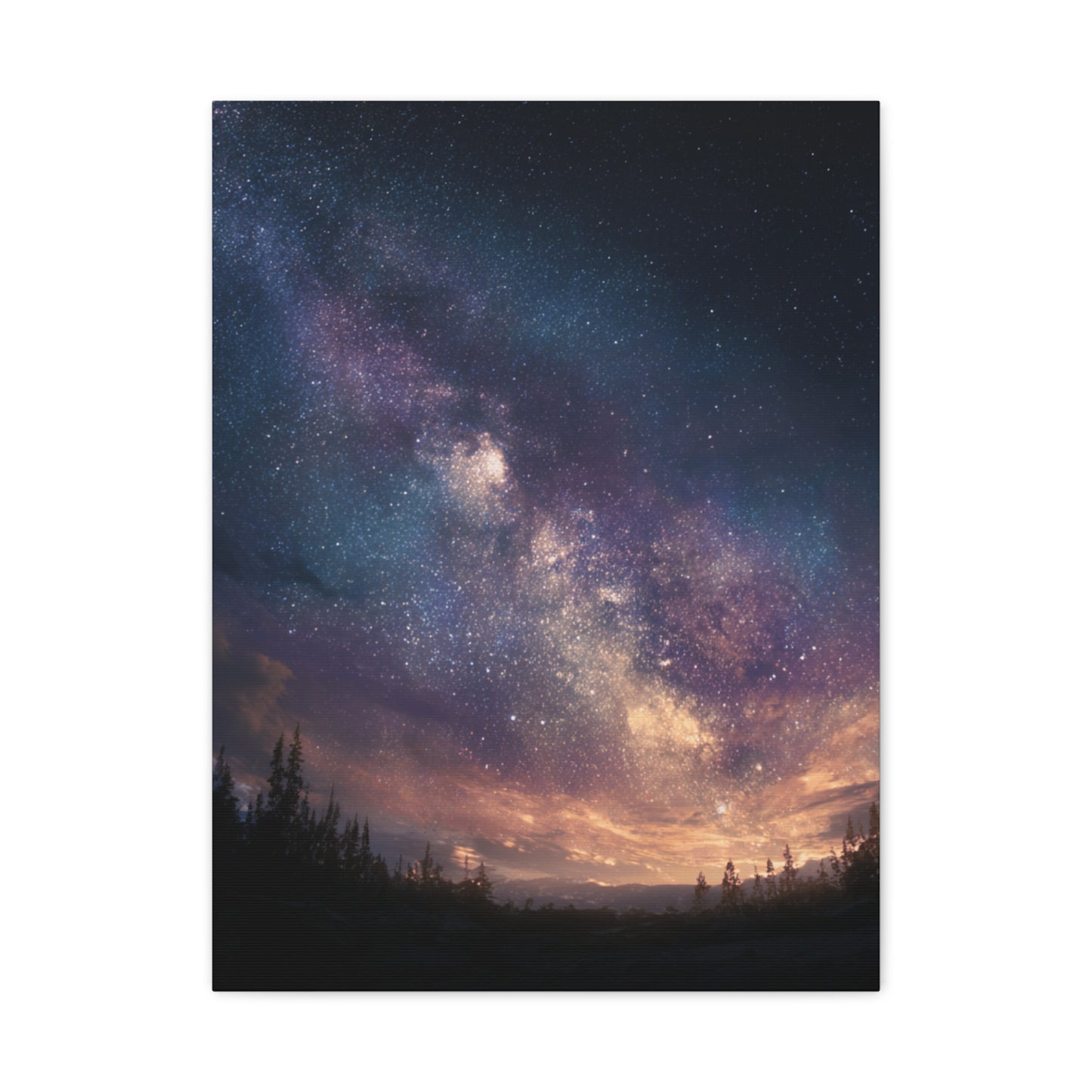 Galactic Night Matte Canvas Print, Cosmic Wall Art for Home Decor, Celestial Decor, Starry Night Art, Space Lover Gift, Bedroom Wall Art