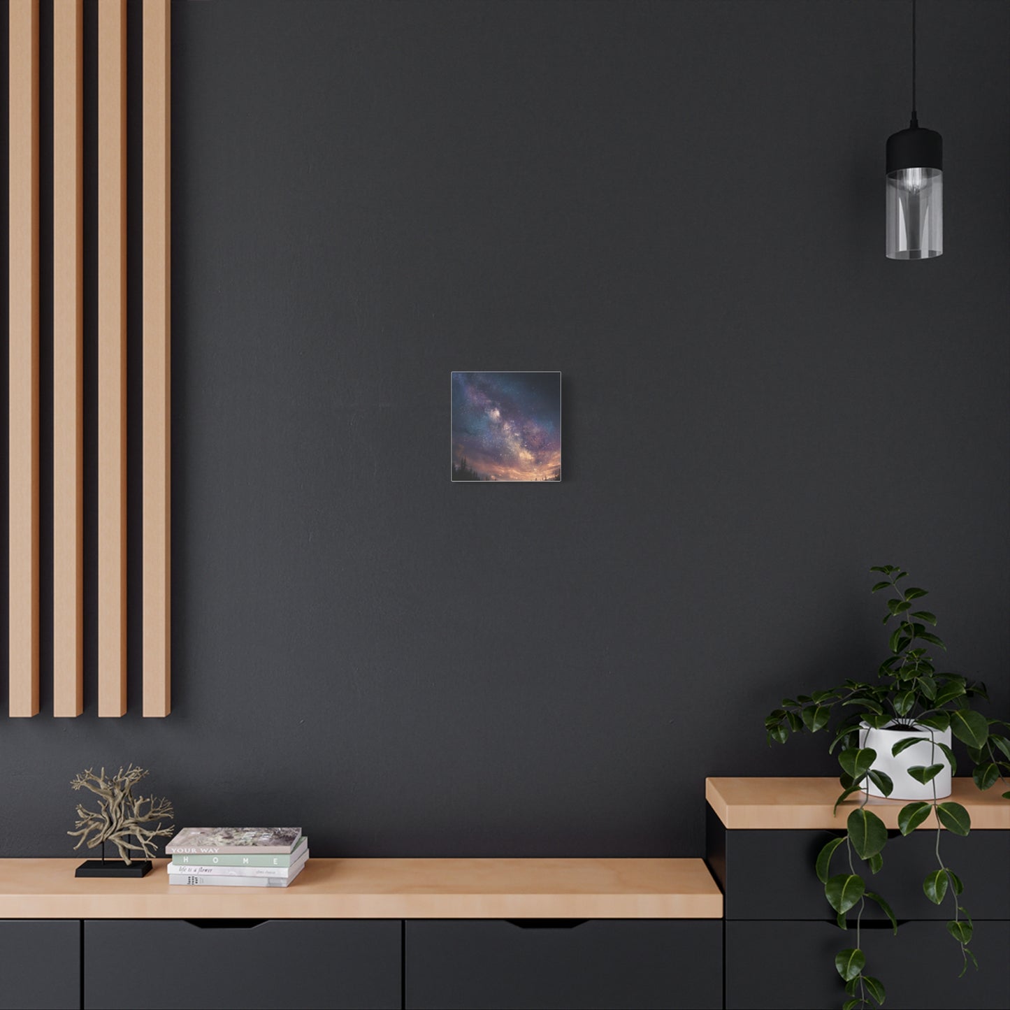 Galactic Night Matte Canvas Print, Cosmic Wall Art for Home Decor, Celestial Decor, Starry Night Art, Space Lover Gift, Bedroom Wall Art
