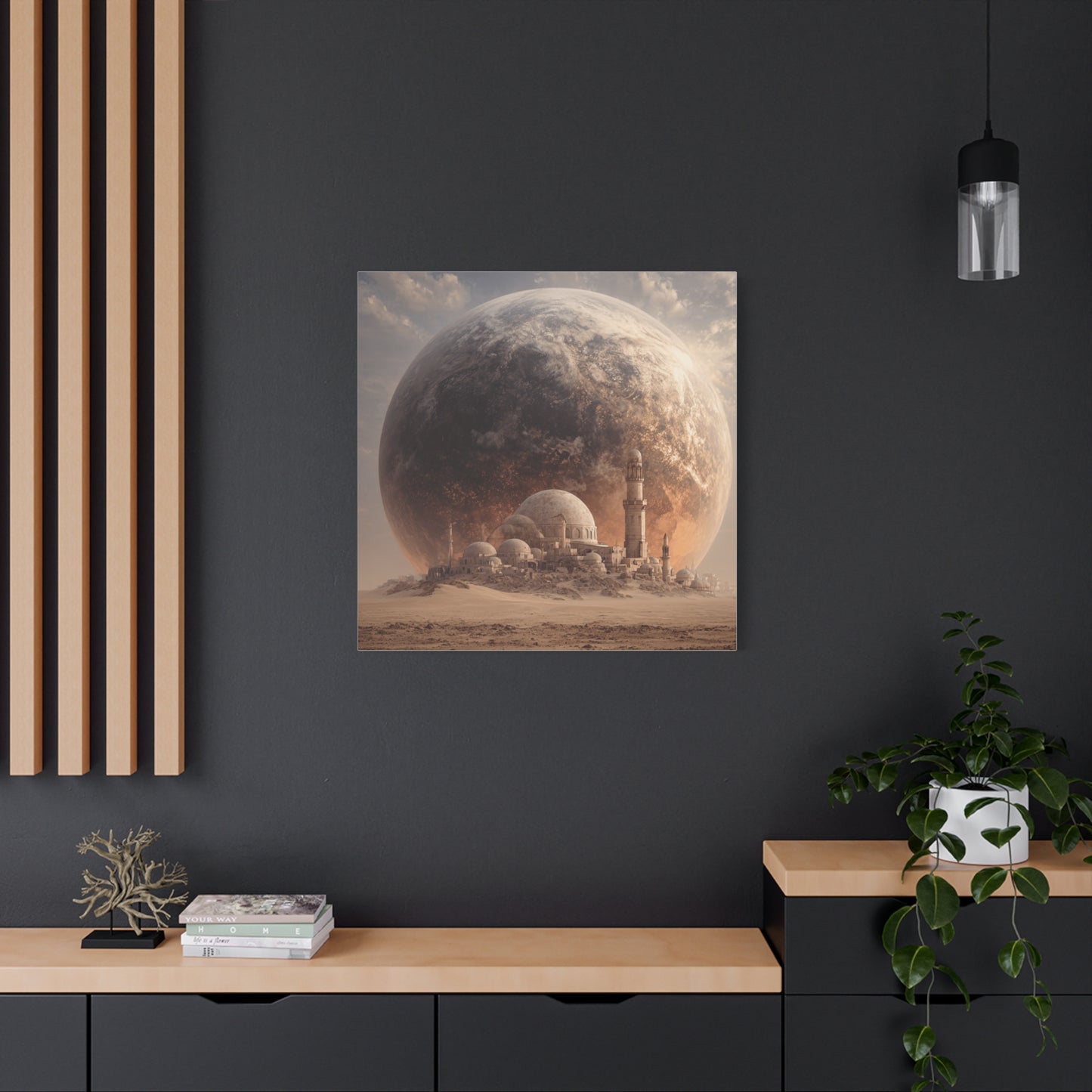 Cosmic Landscape Canvas Art, Wall Decor, Celestial Print, Space Artwork, Home Decoration, Gift for Science Fiction Lovers