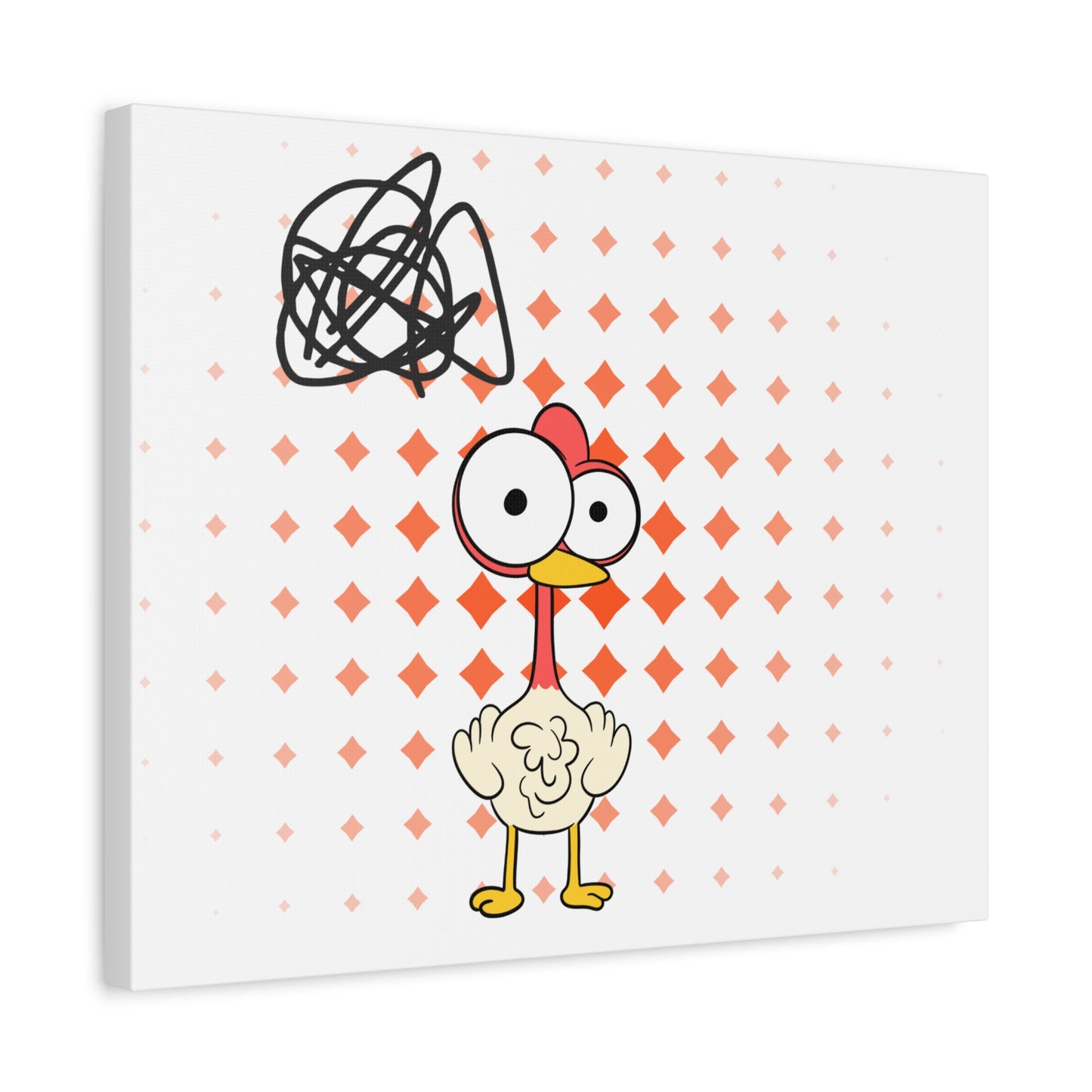 Whimsical Chicken Canvas Wall Art