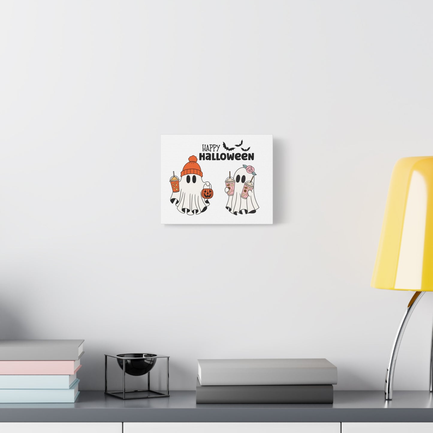 Canvas Print - Adorable Ghost Friends, Happy Halloween