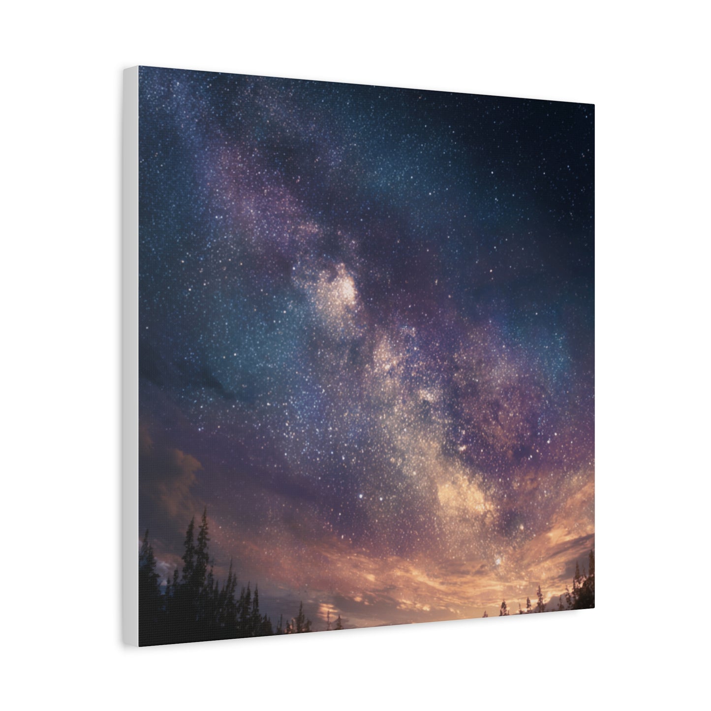 Galactic Night Matte Canvas Print, Cosmic Wall Art for Home Decor, Celestial Decor, Starry Night Art, Space Lover Gift, Bedroom Wall Art