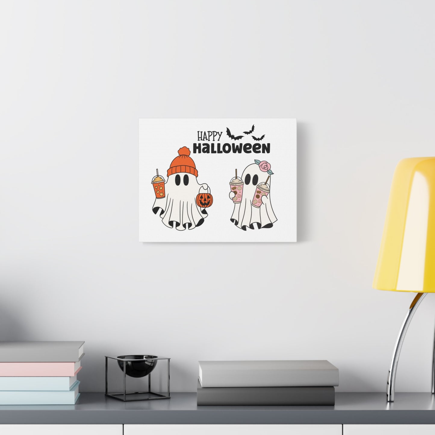 Canvas Print - Adorable Ghost Friends, Happy Halloween