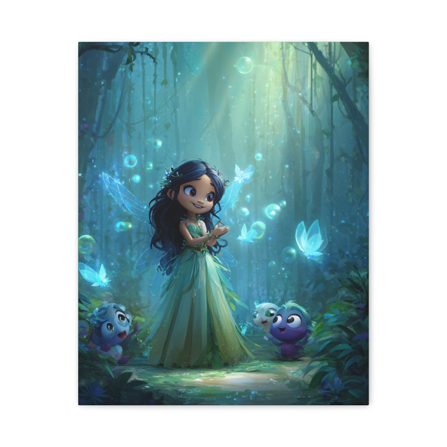 Whimsical Fairy Tale Canvas Wall Art, Enchanted Forest Decor, Fantasy Children's Room Wall Art, Magical Gift for Kids, Home Decor
