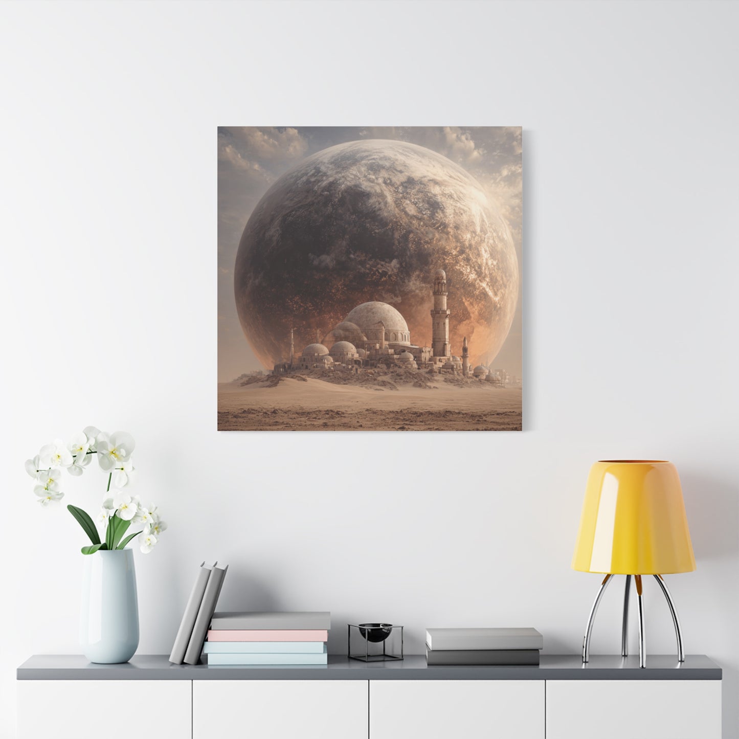 Cosmic Landscape Canvas Art, Wall Decor, Celestial Print, Space Artwork, Home Decoration, Gift for Science Fiction Lovers