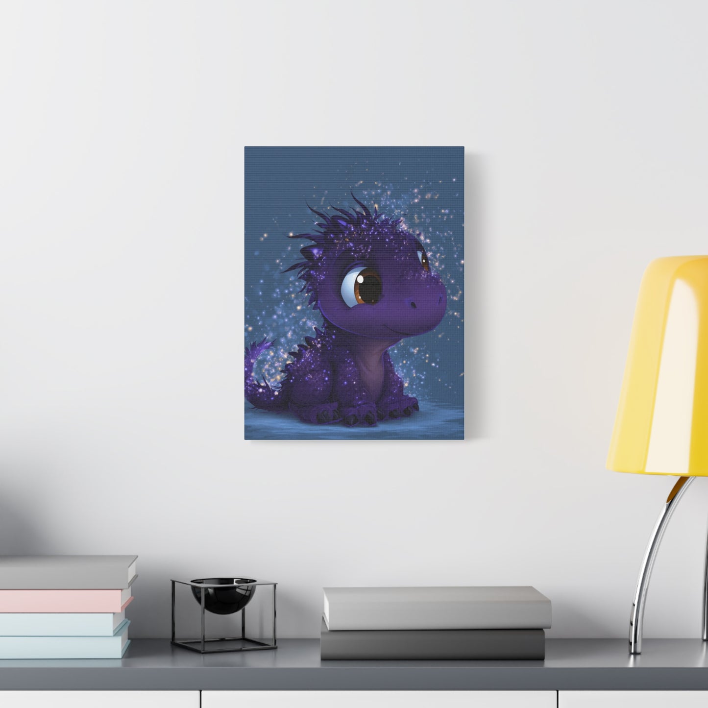 Whimsical Dragon Canvas Art, Cute Nursery Decor, Fantasy Wall Decor, Kids Room Art, Magical Home Gift, Birthday Gift