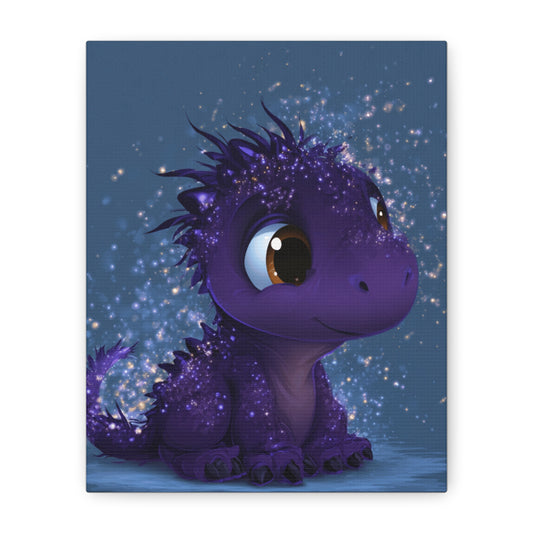 Whimsical Dragon Canvas Art, Cute Nursery Decor, Fantasy Wall Decor, Kids Room Art, Magical Home Gift, Birthday Gift