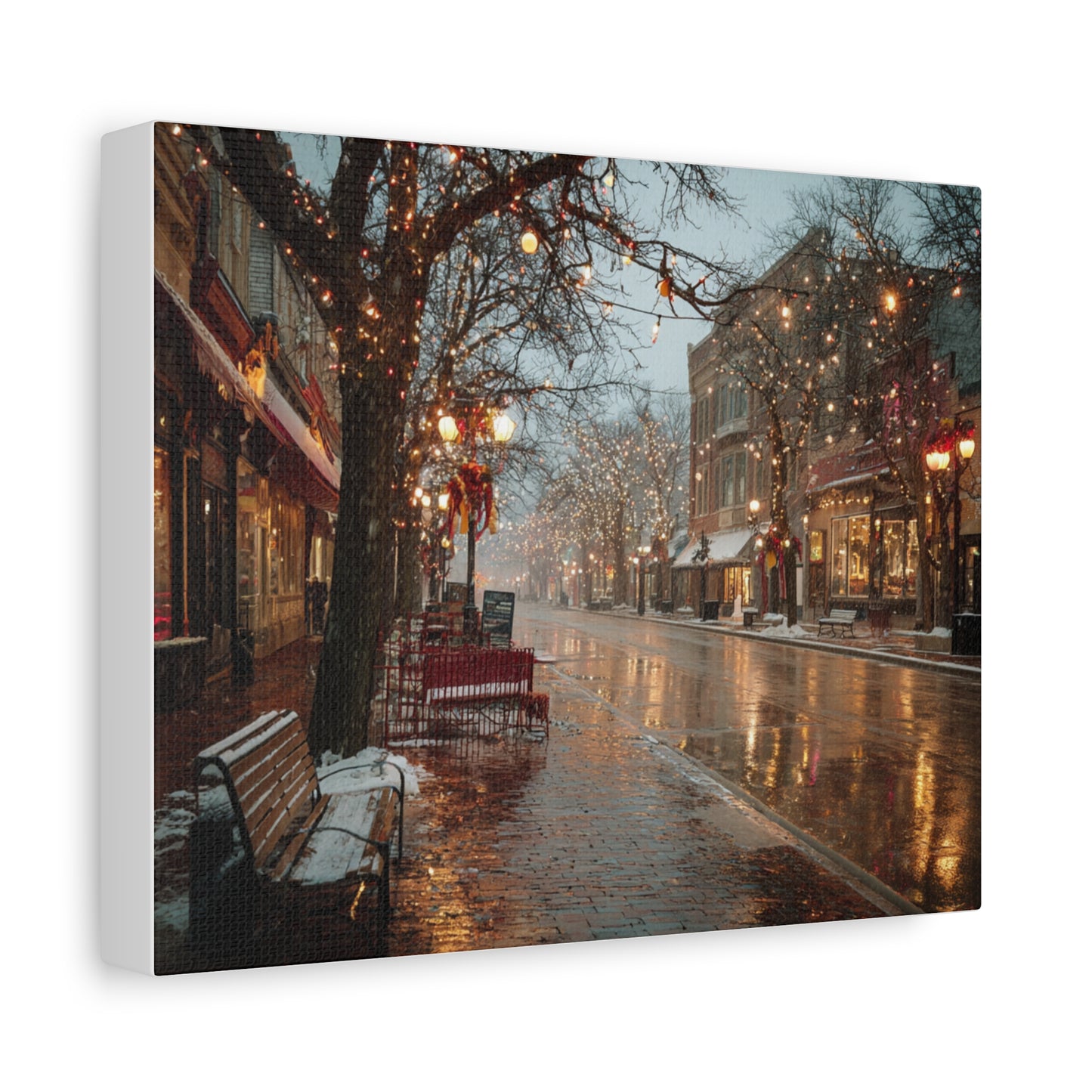 Cozy Winter Canvas Wall Art, Holiday Decor, Home Decoration, Gift for Her, Christmas Vibes, Seasonal Artwork